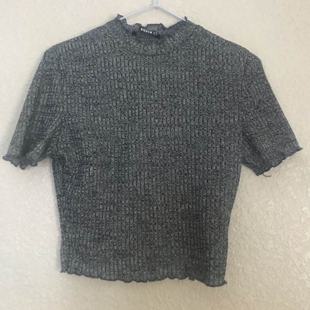 Shein Grey Crop Top